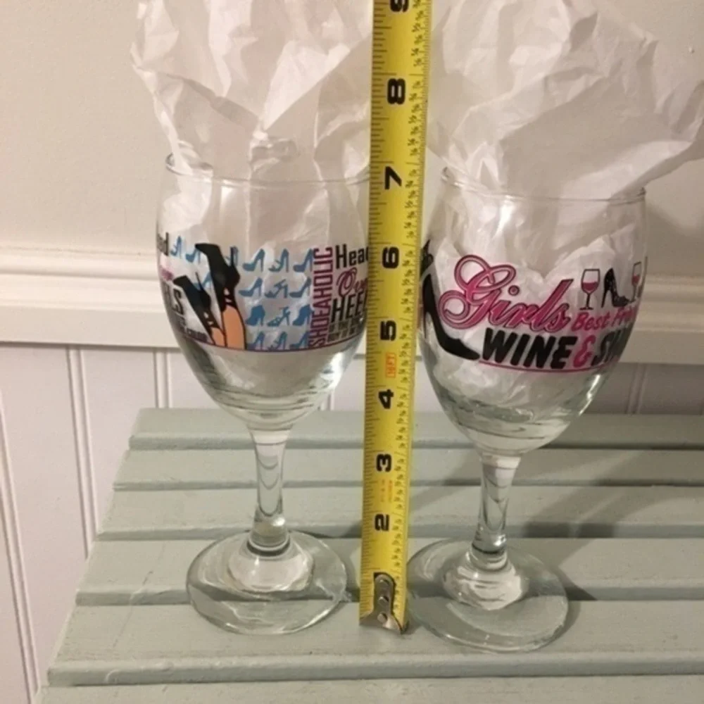 Shoe Lover’s Wine Glasses Set of Two NWT